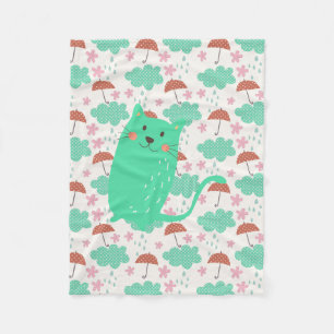 Raining Cats Fleece Blanket