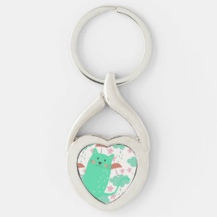 Raining Cats Key Ring