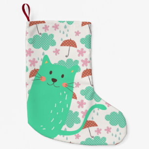 Raining Cats Small Christmas Stocking