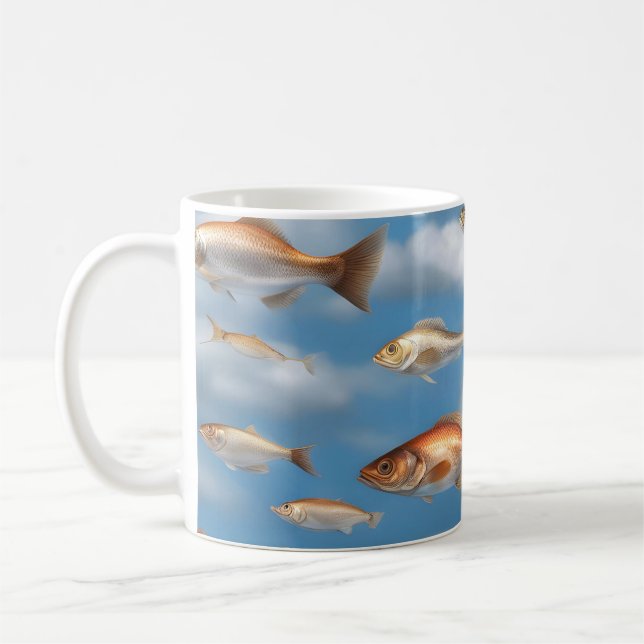 Raining Fish Coffee Mug (Left)