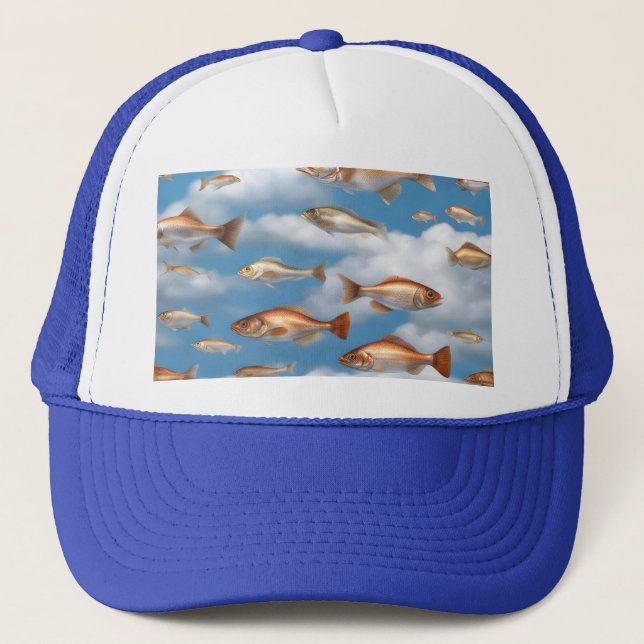 Raining Fish Trucker Hat (Front)