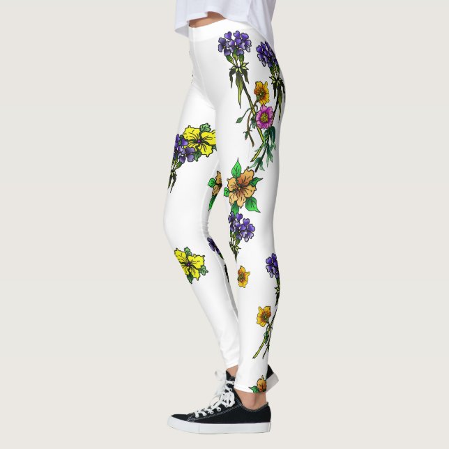 Raining Flowers Leggings (Left)