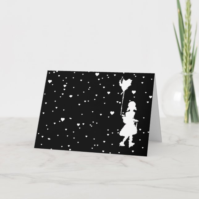 raining hearts holiday card (Front)