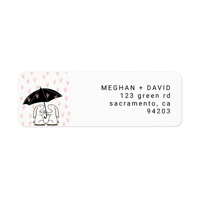 Raining Hearts | Return Address Label (Front)