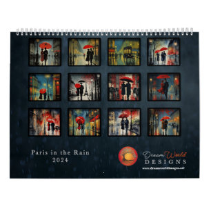 Raining in Paris 2024 -  Calendar