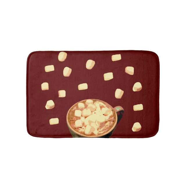 Raining Marshmallows and Hot Chocolate Bath Mat (Front)