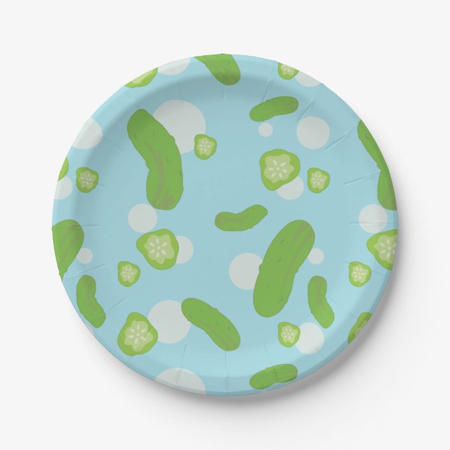 Raining Pickles Paper Plate (Front)