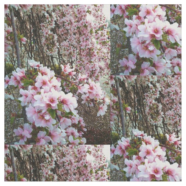 RAINING PINK PETALS FABRIC (Close Up)