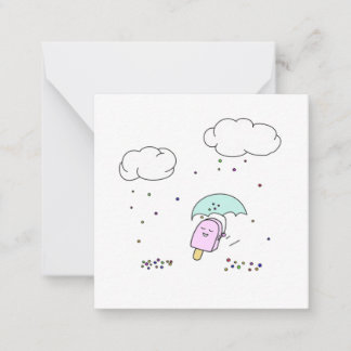 Raining Sprinkles Flat Note Card