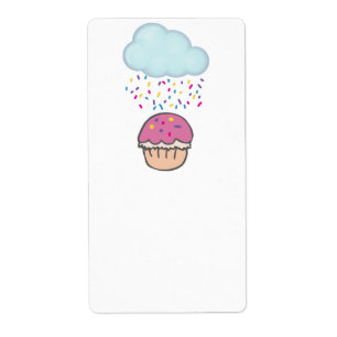 Raining Sprinkles on Cupcake
