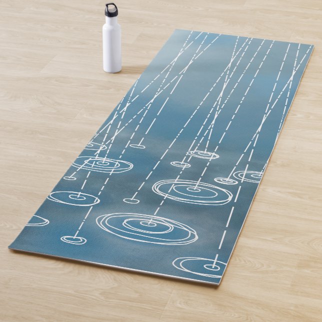 Rainy Blue Weather Yoga Mat (In Situ)