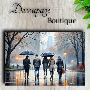 Rainy City Stroll Decoupage Tissue Paper
