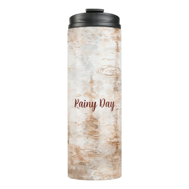 Rainy Day Abstract   Thermal Tumbler (Front)
