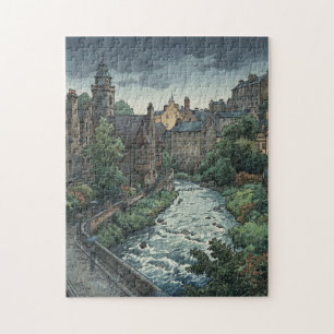 Rainy Day at Dean Village Jigsaw Puzzle