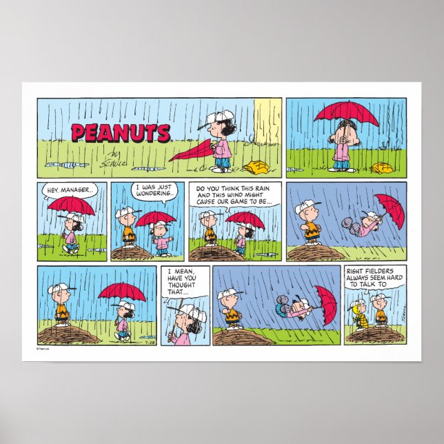 Rainy Day At The Baseball Game Poster (Front)