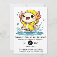 Rainy Day Axolotl Birthday