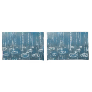 Rainy Day Blue Weather Pillowcase