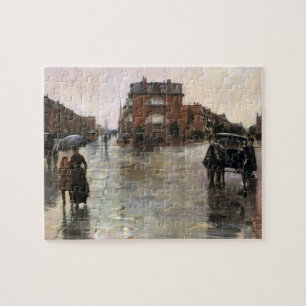 Rainy Day, Boston by Frederick Childe Hassam Jigsaw Puzzle
