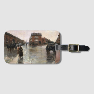 Rainy Day, Boston by Frederick Childe Hassam Luggage Tag