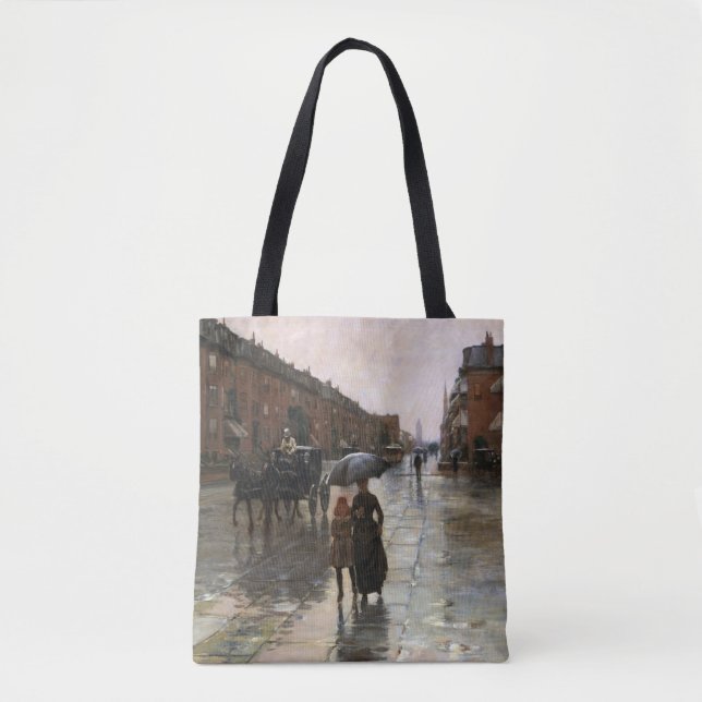 Rainy Day, Boston by Frederick Childe Hassam Tote Bag (Front)
