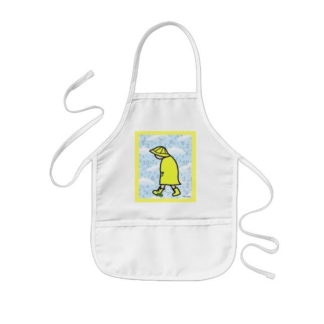 Rainy Day Boy Kids Apron (Front)