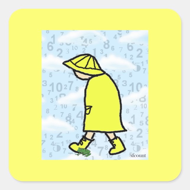 Rainy Day Boy Sticker (Front)