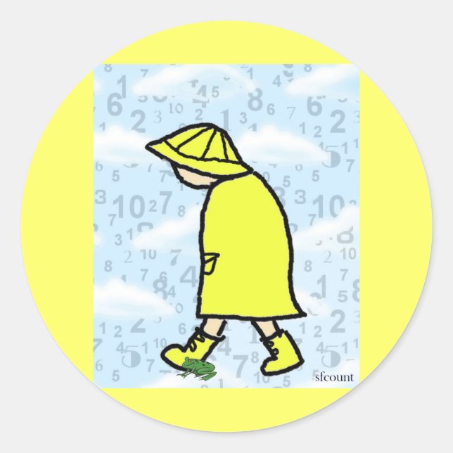 Rainy Day Boy Sticker (Front)