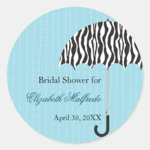 Rainy Day Bridal Shower Sticker