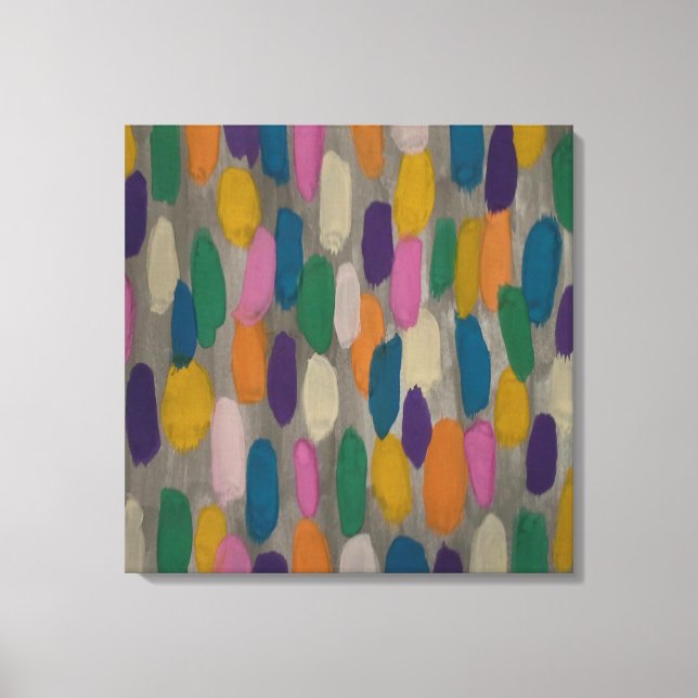 Rainy Day Brushstrokes Abstract Art Canvas Print (Front)
