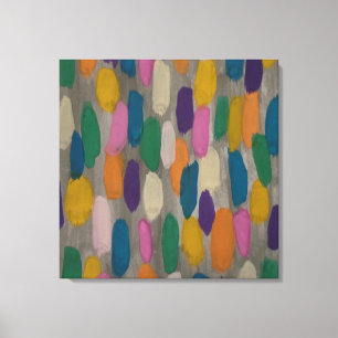 Rainy Day Brushstrokes Abstract Art Canvas Print
