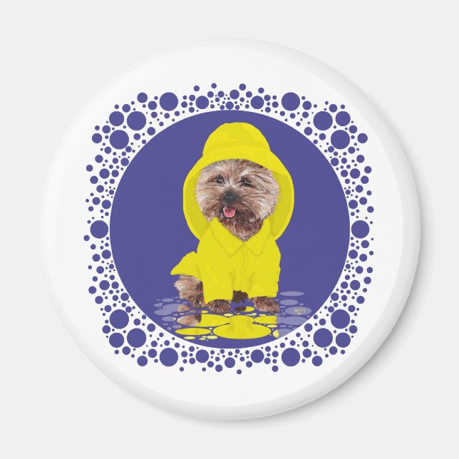 Rainy Day Cairn Terrier Magnet (Front)