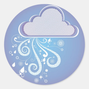 Rainy Day Classic Round Sticker