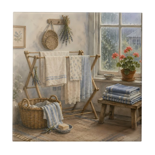 Rainy Day Cottage Laundry Room Tile (Front)
