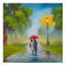 RAINY DAY COUPLE UMBRELLA PAINTING