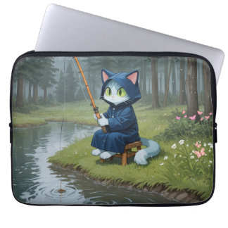 Rainy day fishing  laptop sleeve
