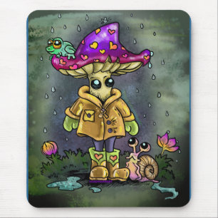 Rainy Day Friends Mouse Pad