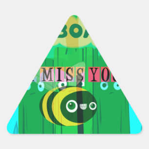 Rainy Day Fun: A Bee's Perspective. "I am board" Triangle Sticker