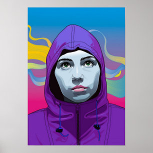 Rainy Day Girl Poster