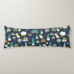 Rainy Day Gnomes Rainbow Kids Body Cushion