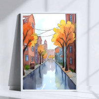 Rainy Day in Boston | Watercolor MA Travel