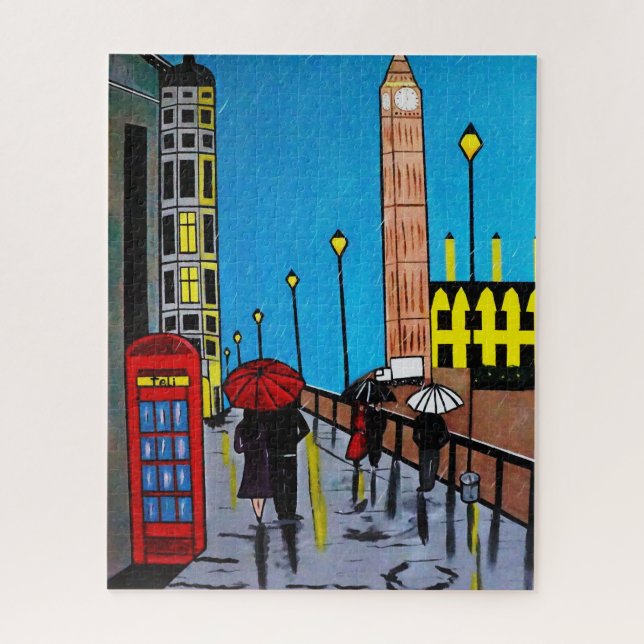 RAINY DAY IN LONDON JIGSAW PUZZLE (Vertical)