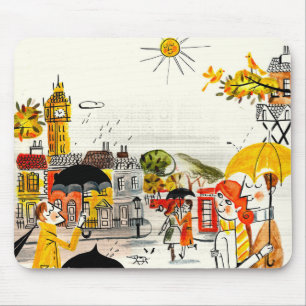 Rainy Day in London Mouse Pad