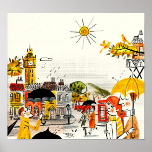 Rainy Day in London Poster