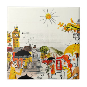 Rainy Day in London Tile