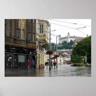Rainy Day In Old Town Poster