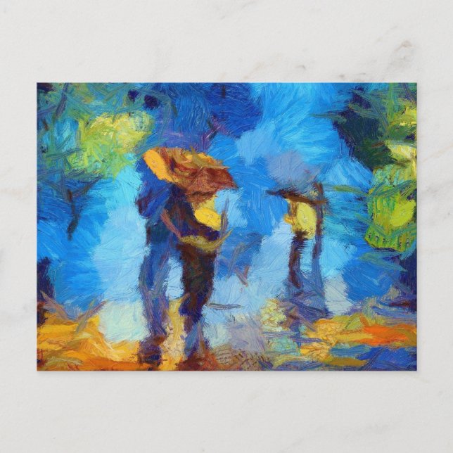 Rainy Day in Paris Postcard (Front)