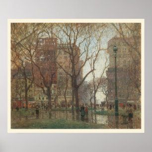 Rainy Day, Madison Square, New York, Paul Cornoyer Poster