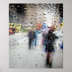 Rainy Day NYC Abstract Poster