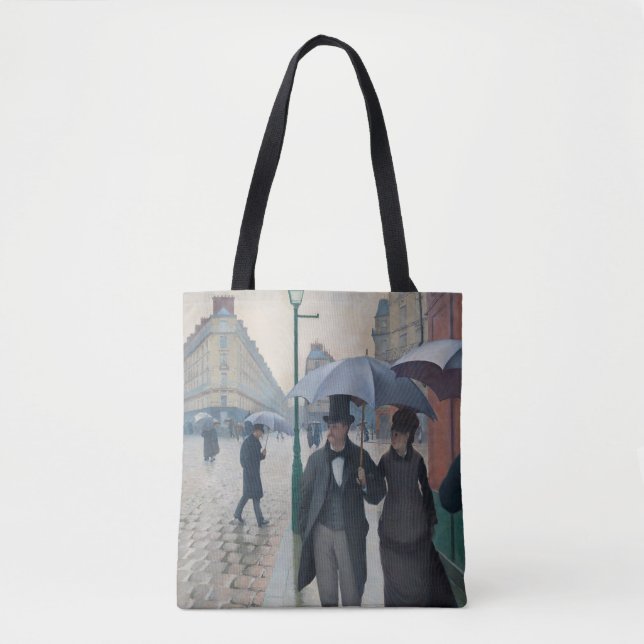 Rainy Day on Paris Street Tote Bag (Front)