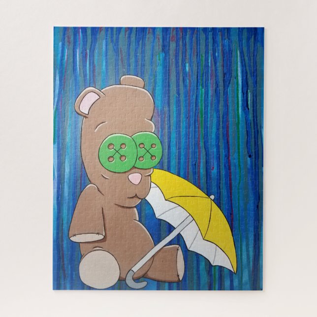 Rainy Day Teddy Puzzle (Vertical)